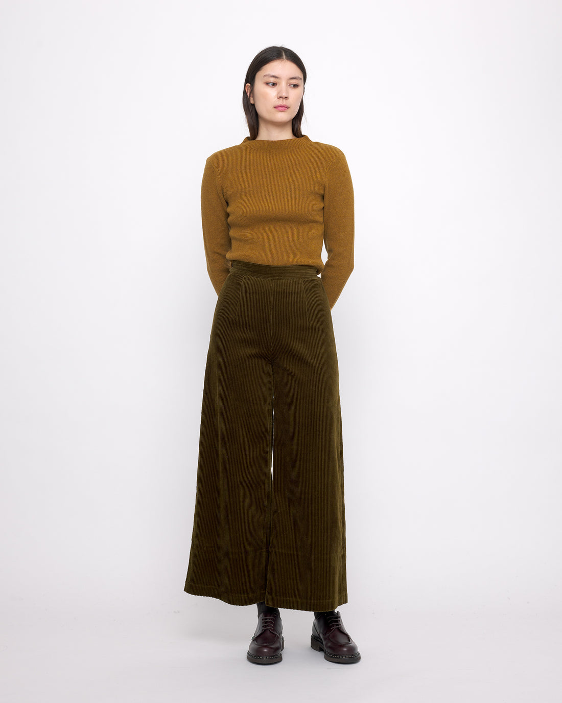 Signature Mock-Neck Long Sleeves - Mustard