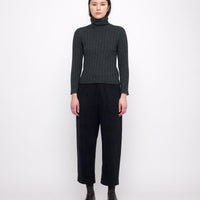 Yak Ribbed Roll-Neck - FW24 - Charcoal