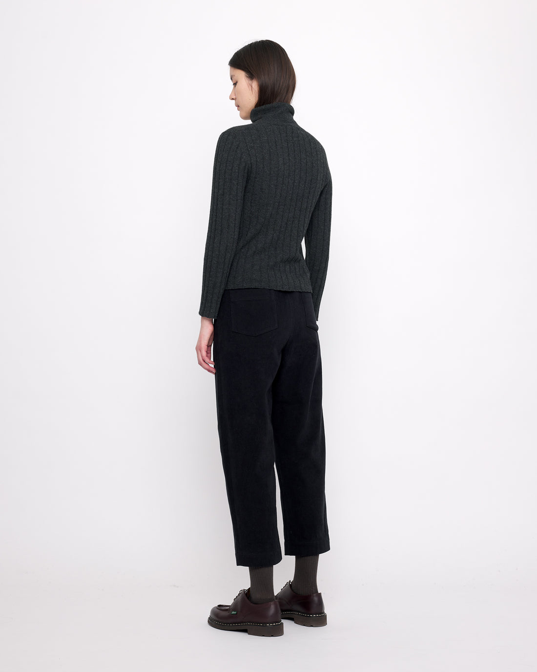 Yak Ribbed Roll-Neck - FW24 - Charcoal