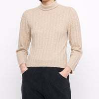 Yak Ribbed Roll-Neck - FW24 - Desert Sand