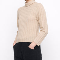 Yak Ribbed Roll-Neck - FW24 - Desert Sand