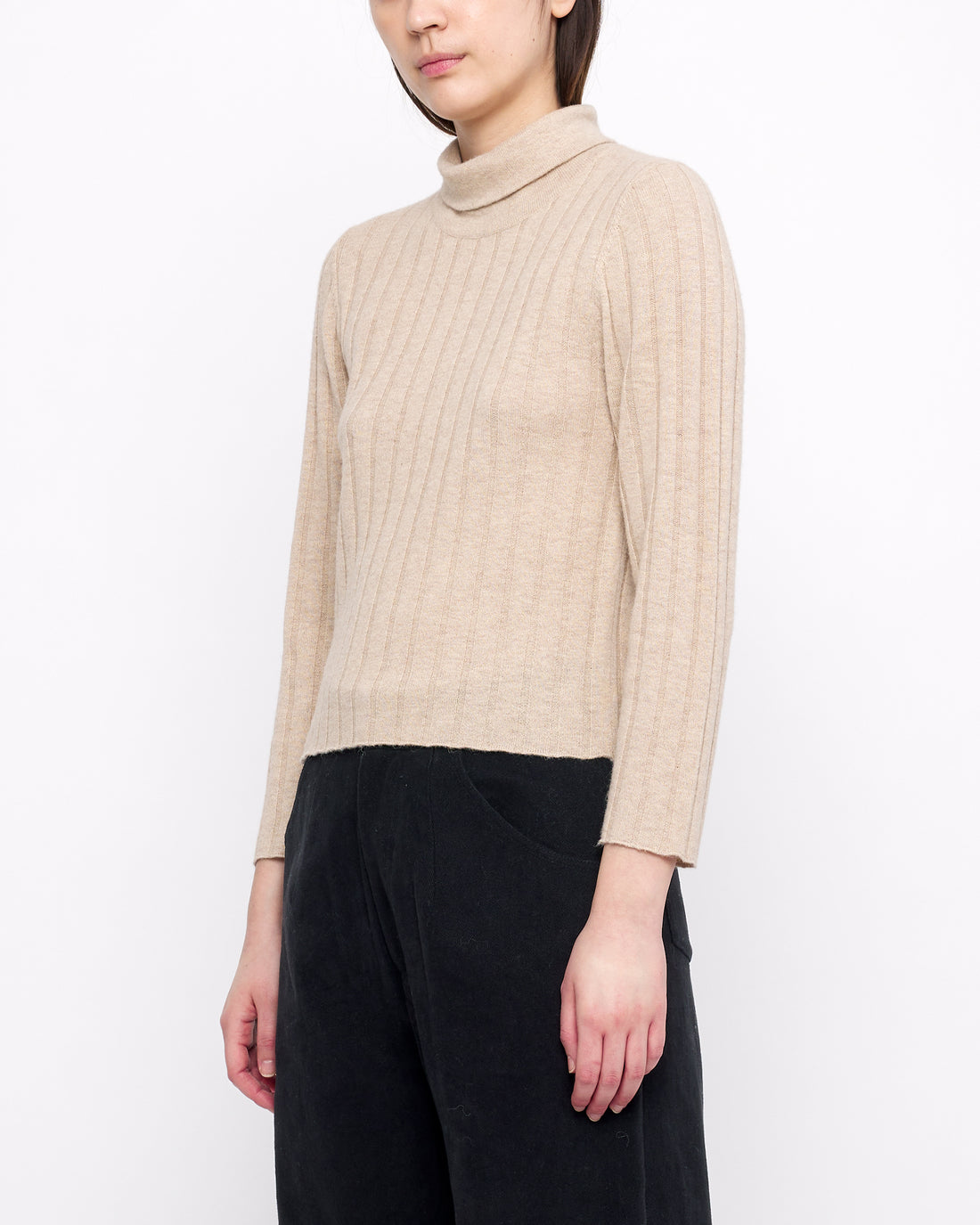 Yak Ribbed Roll-Neck - FW24 - Desert Sand