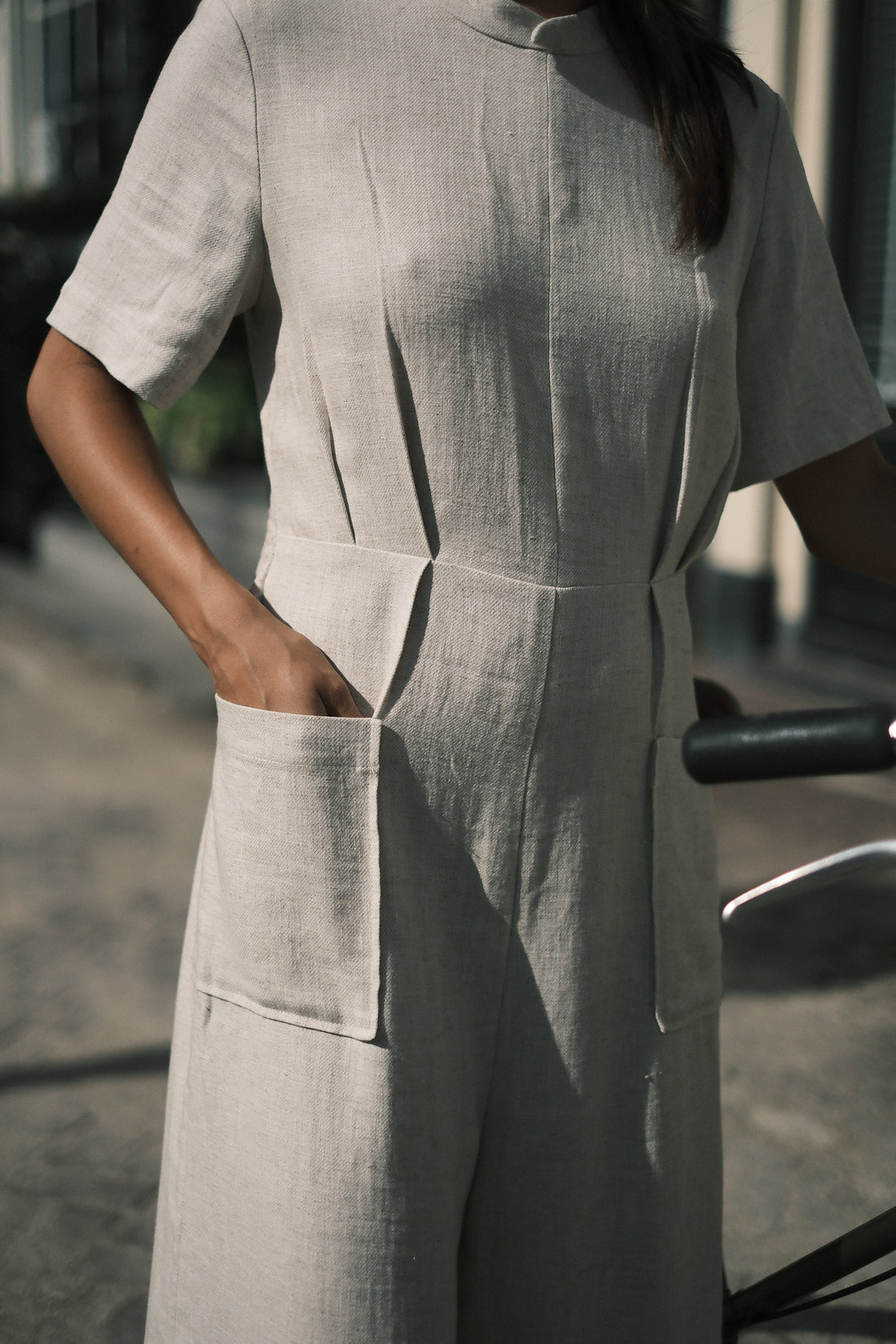 Mandarin Jumpsuit - SS26 - Oatmeal