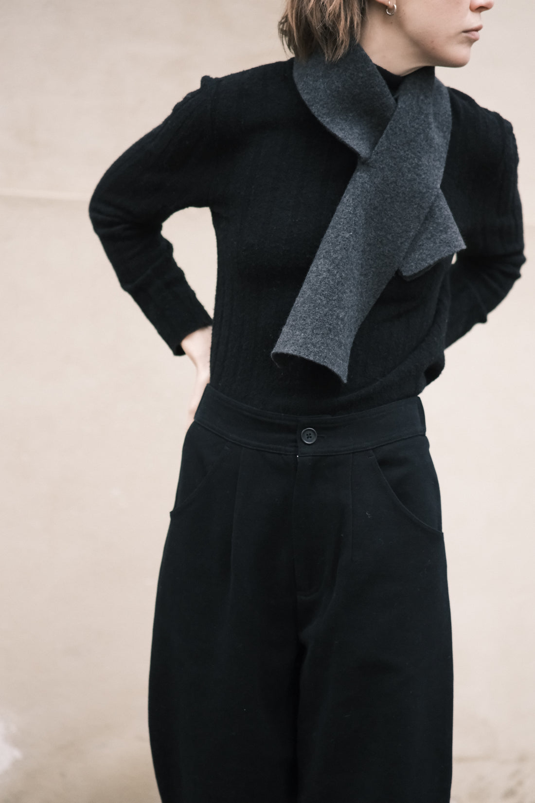 Cross Scarf - Boiled Wool - FW25 - Color Options