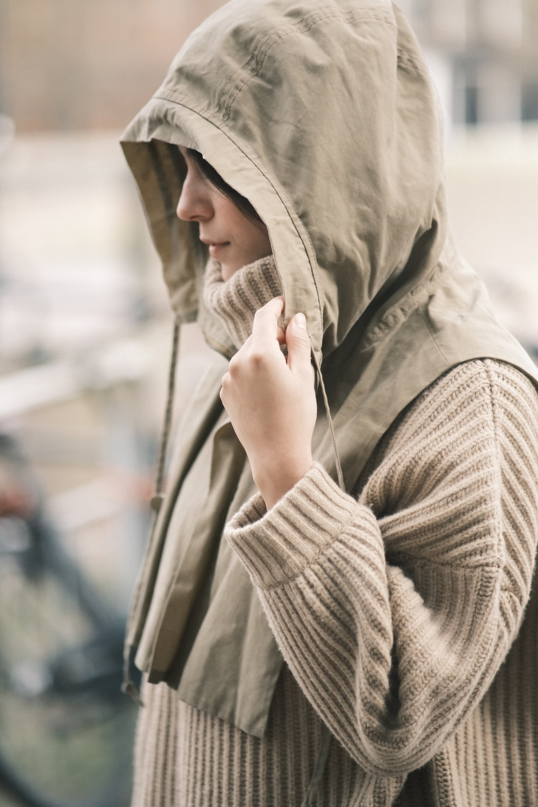 Waxed Hooded Vest - FW26 - Tan