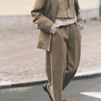 Elastic Panel Barrel Trouser - FW26 - Washed Walnut