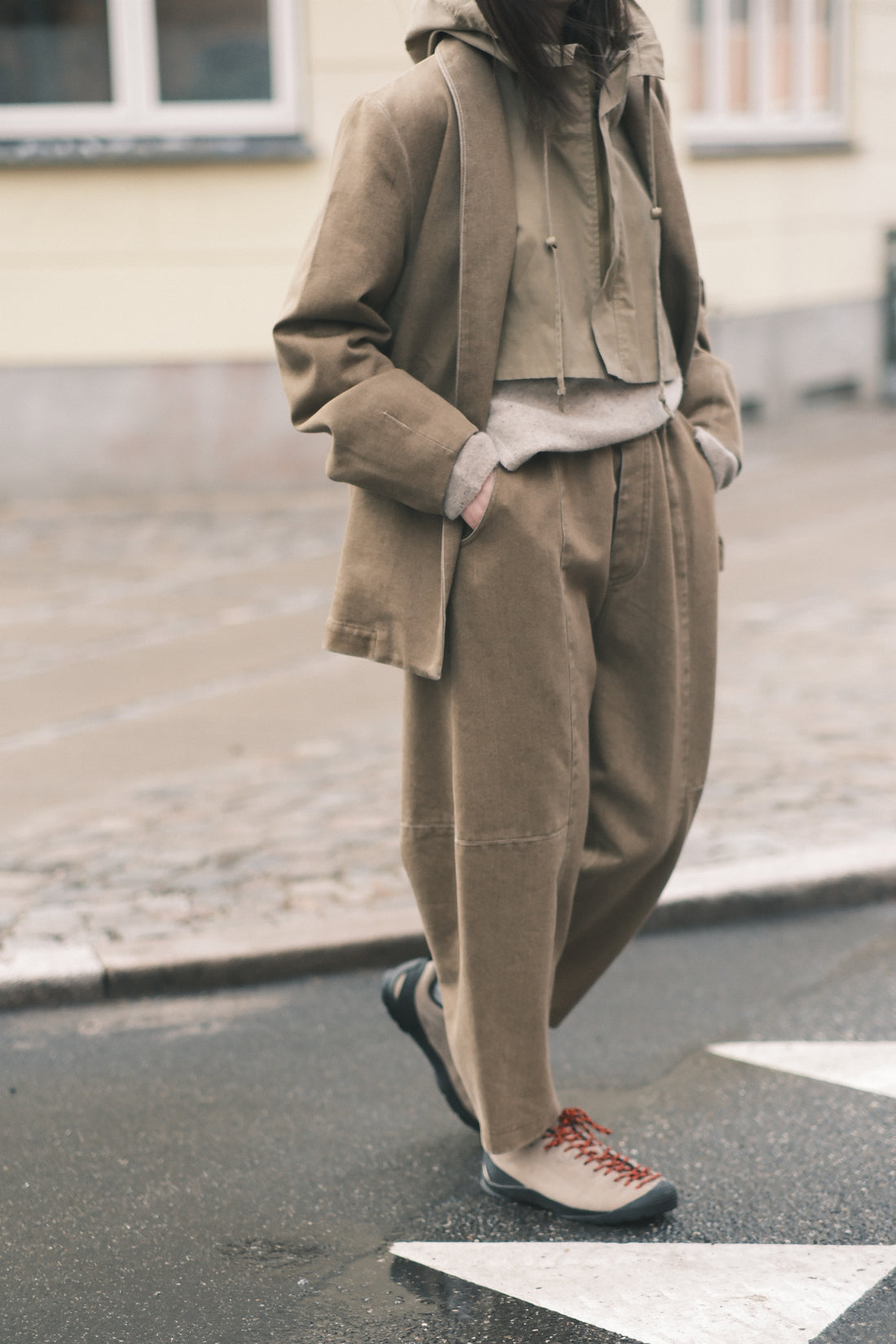 Open Short Coat - FW26 - Washed Tan