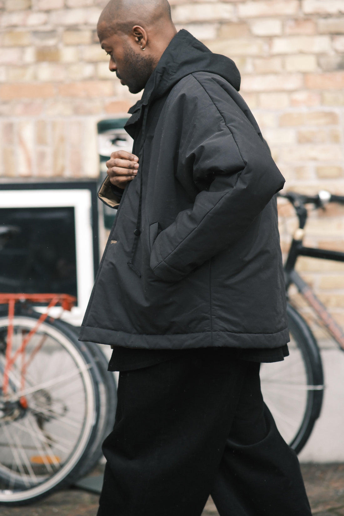 Reversible Padded Blazer - FW26 - Charcoal & Tan
