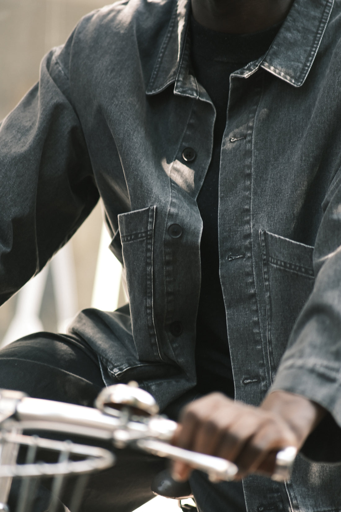 Signature Panel Pockets Jacket - Spring Edition - Washed Black