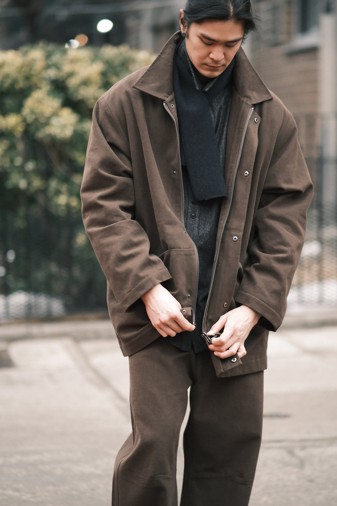 Mid-Length Chore Coat - FW26 - Taupe Brown