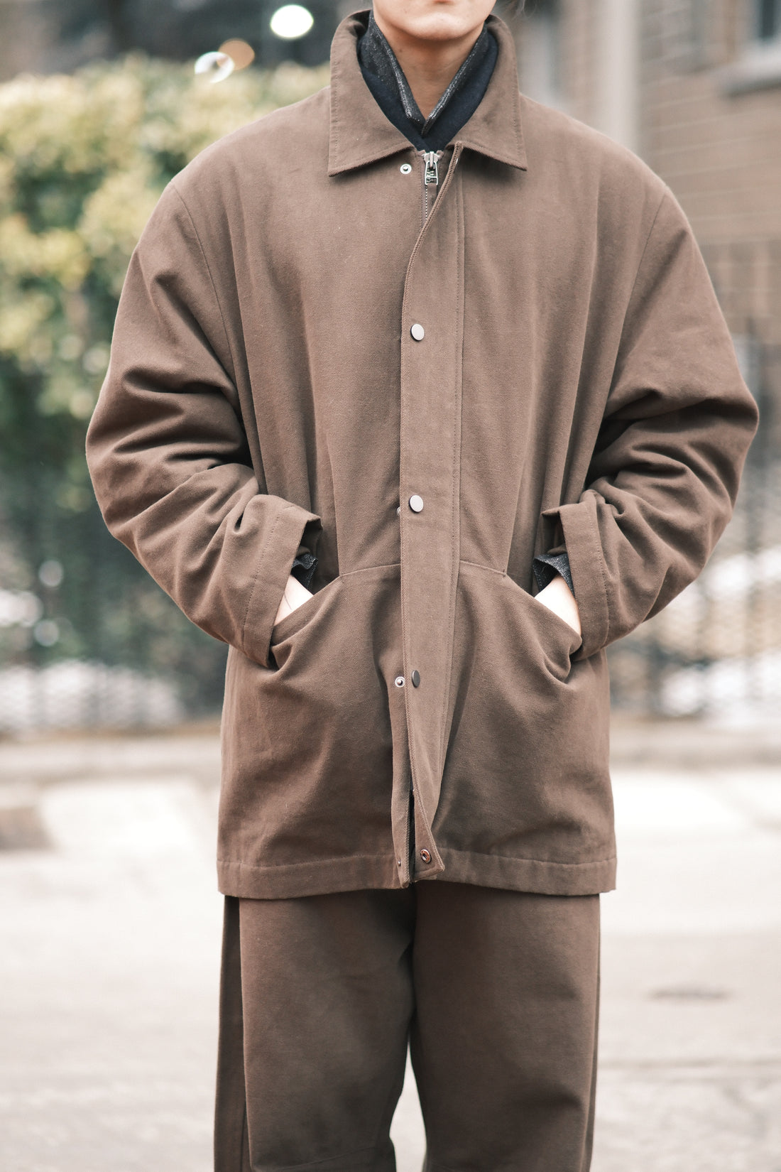 Mid-Length Chore Coat - FW26 - Taupe Brown