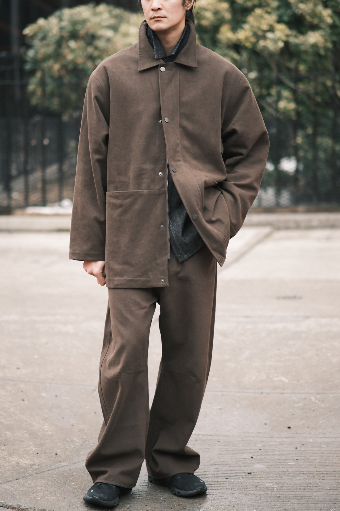 Mid-Length Chore Coat - FW26 - Taupe Brown