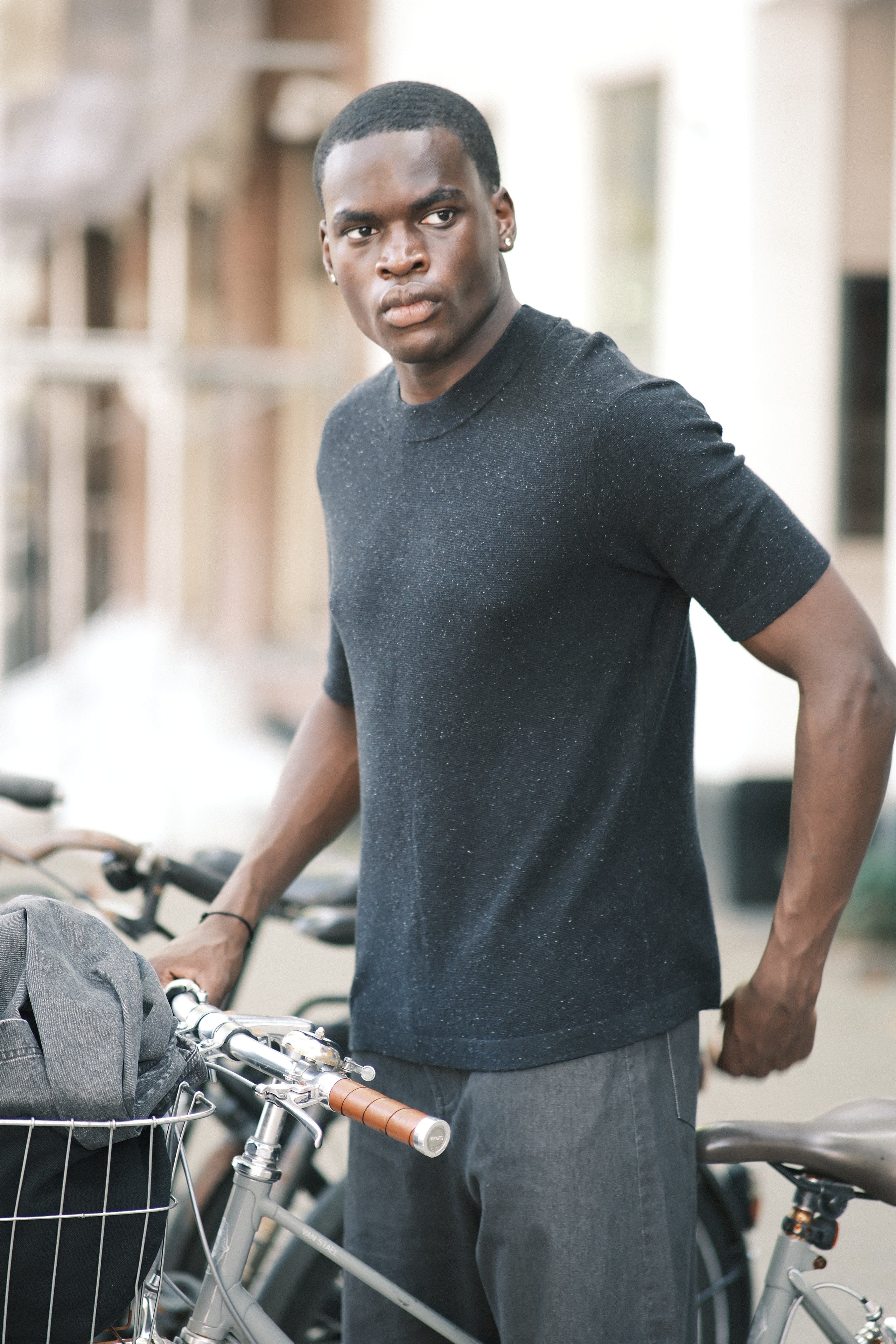 Fine Knit Tee - SS26 - Speckle Black