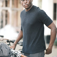 Fine Knit Tee - SS26 - Speckle Black