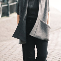 Reversible Wool Vest - FW26 - Charcoal & Gray