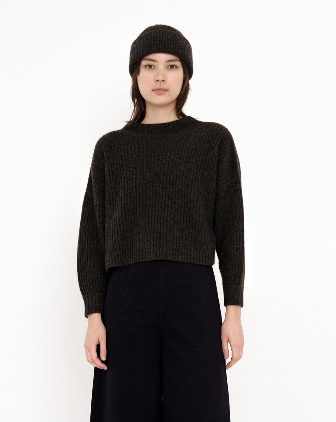 Signature Yak Rib Mock-Neck - Molasses