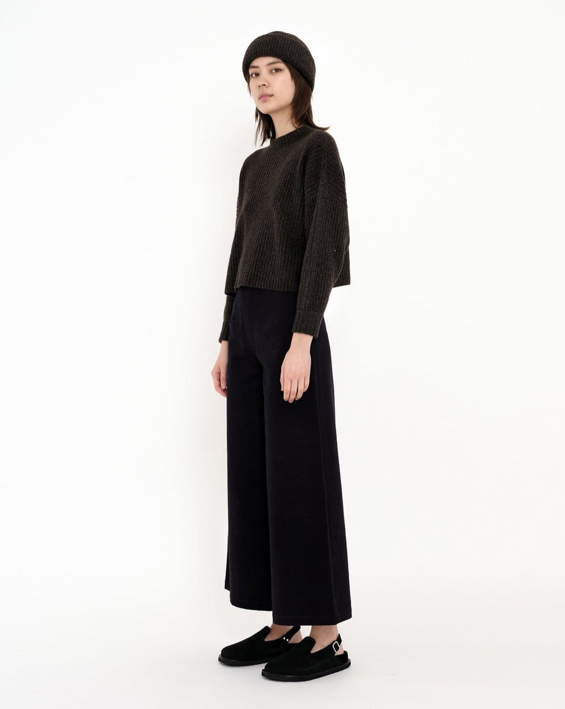 Signature Yak Rib Mock-Neck - Molasses