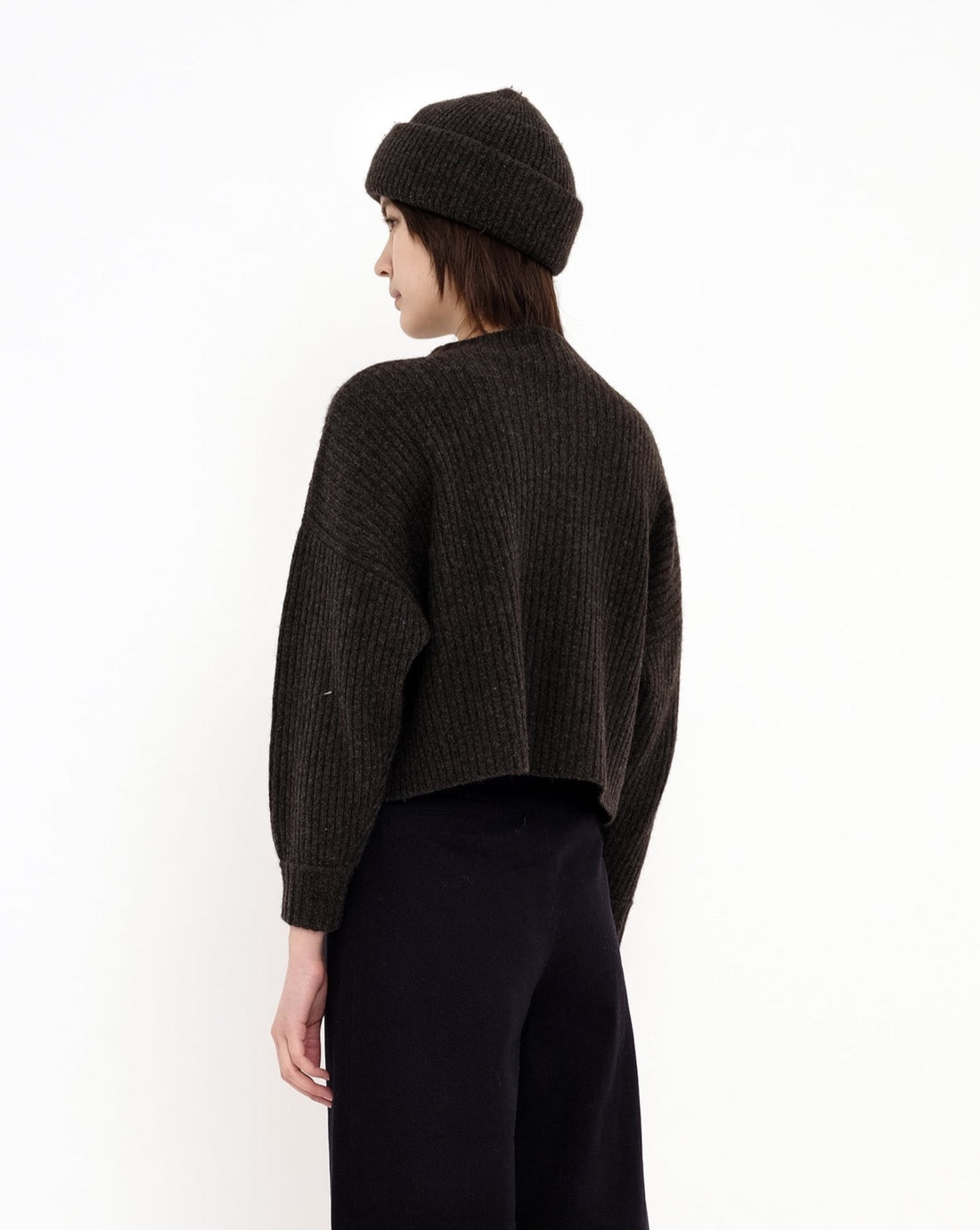 Signature Yak Rib Mock-Neck - Molasses