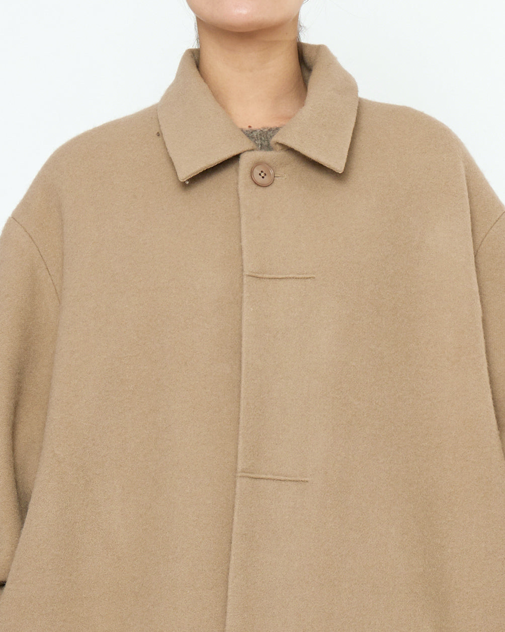 Cuffed Wool Coat - FW25 - Desert Sand