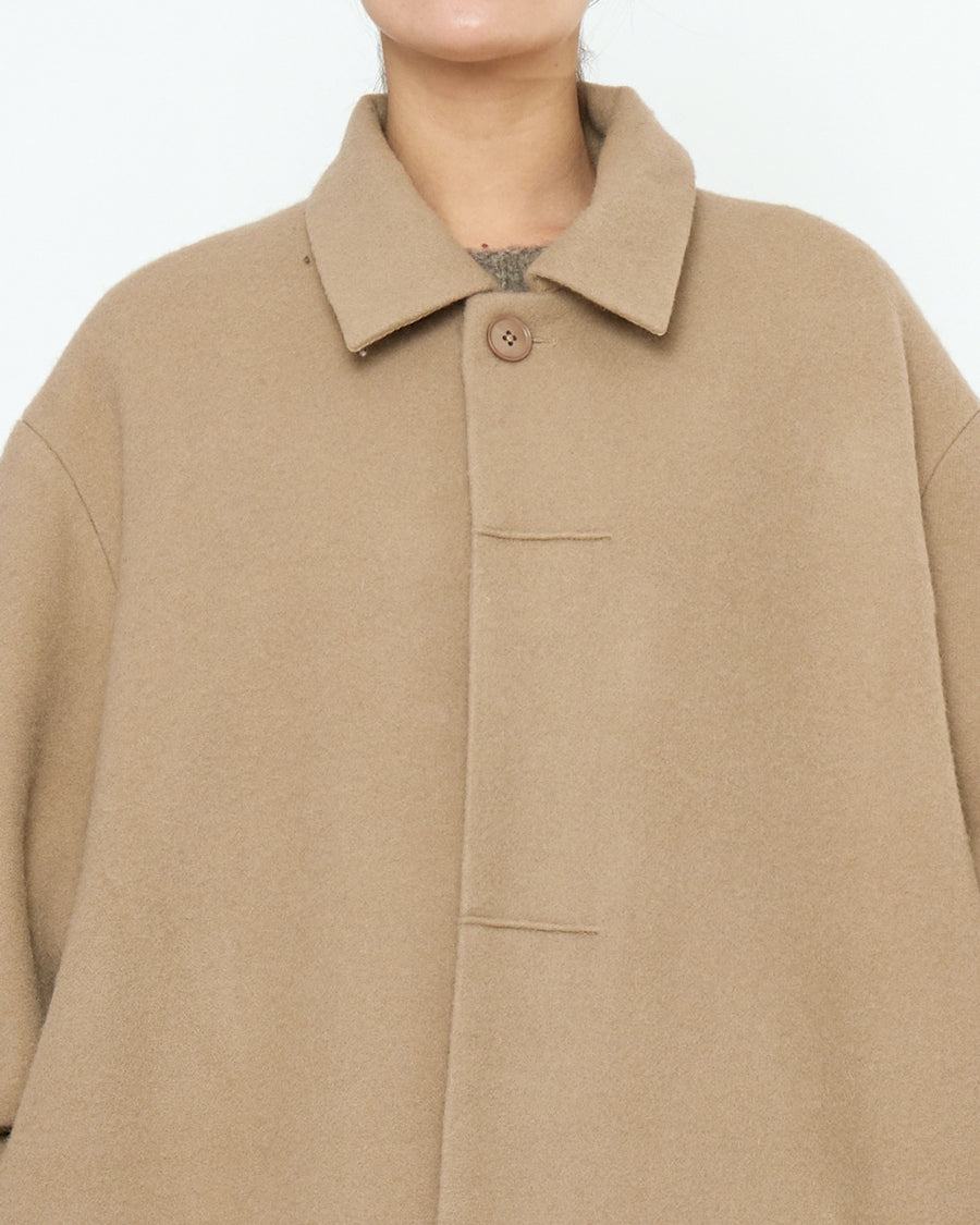 Cuffed Wool Coat - FW25 - Desert Sand