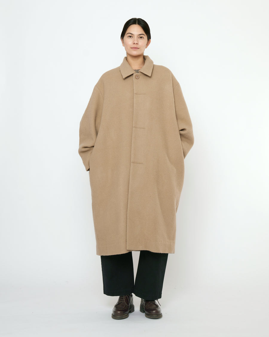 Cuffed Wool Coat - FW25 - Desert Sand