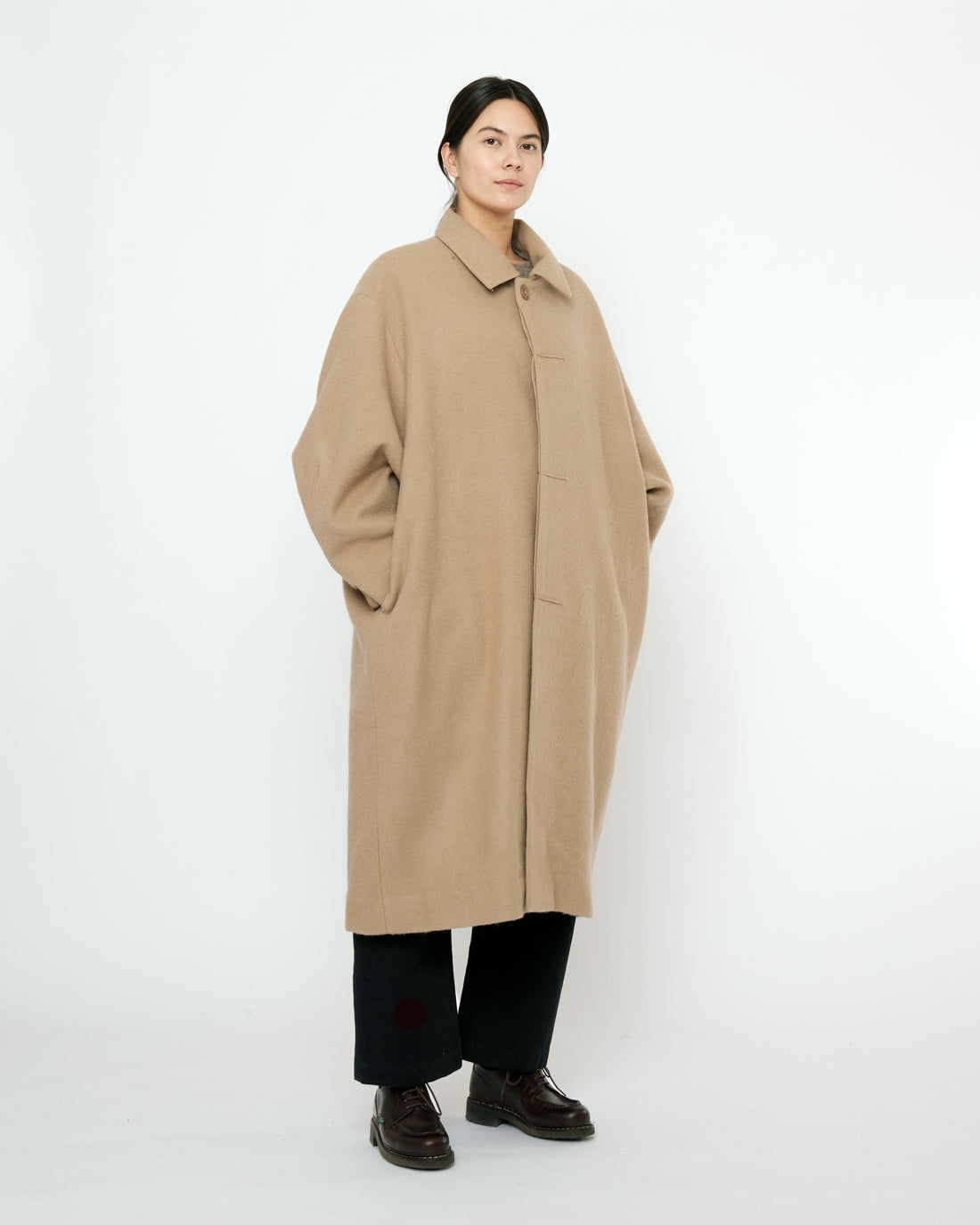Cuffed Wool Coat - FW25 - Desert Sand