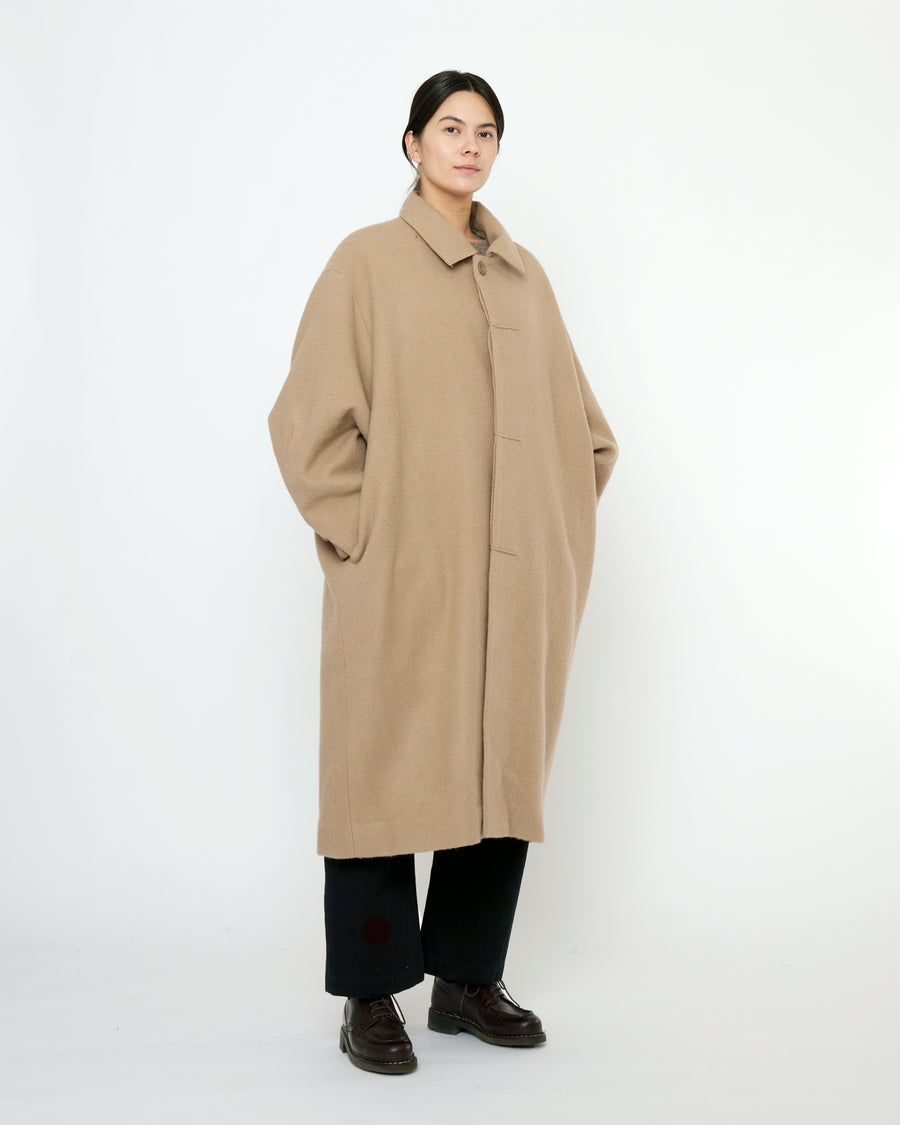 Cuffed Wool Coat - FW25 - Desert Sand