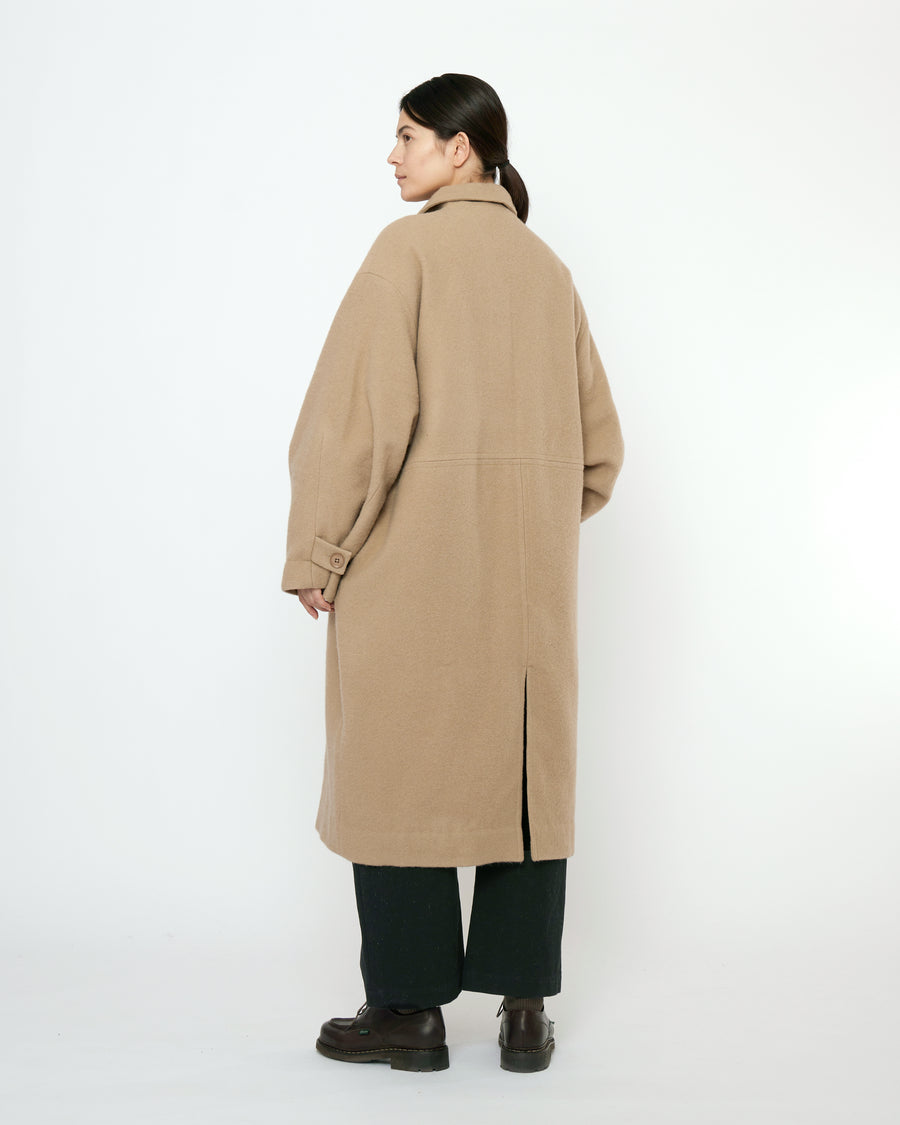 Cuffed Wool Coat - FW25 - Desert Sand