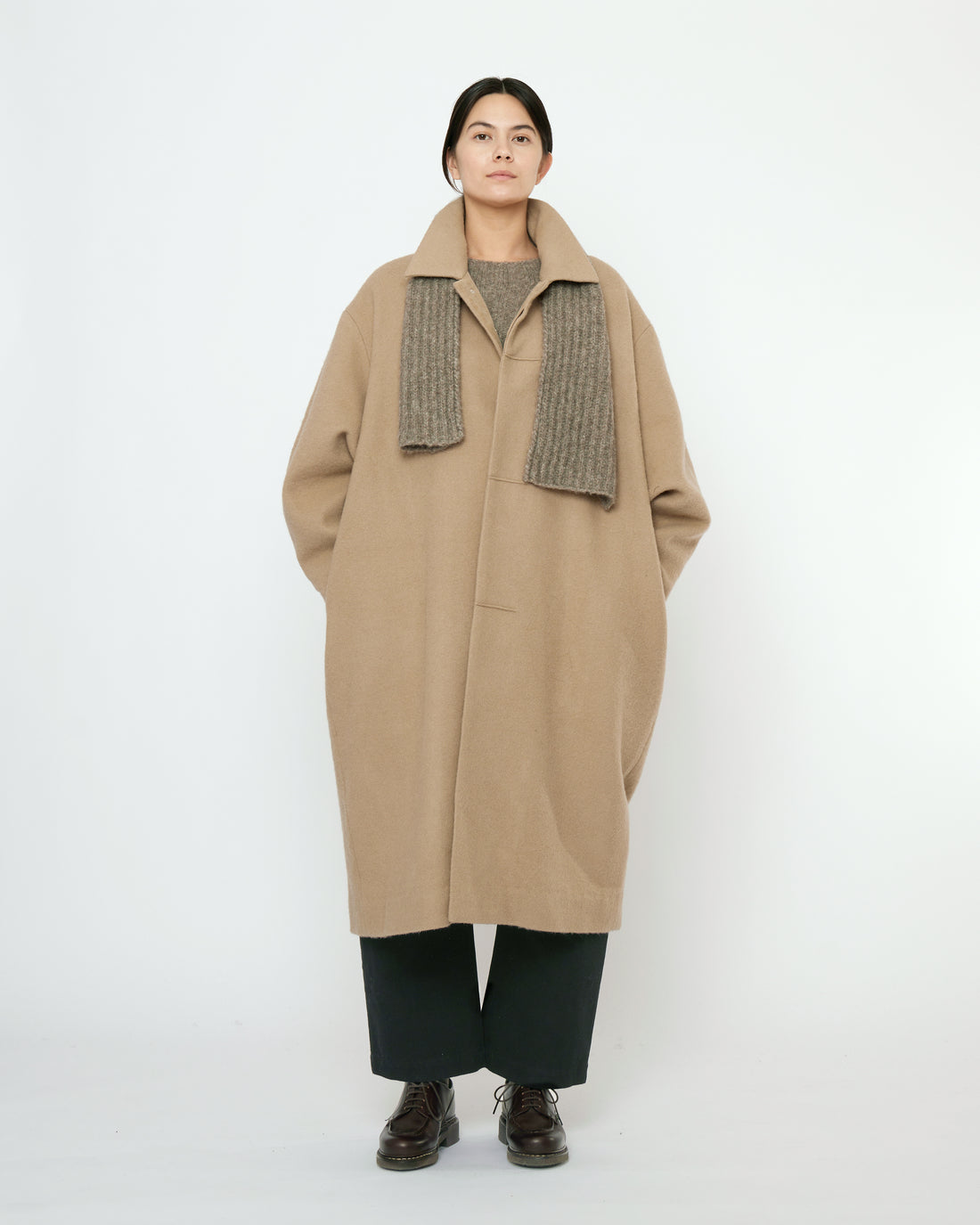 Cuffed Wool Coat - FW25 - Desert Sand