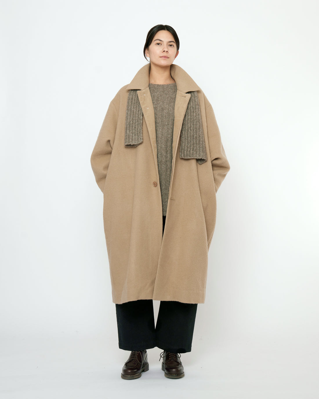 Cuffed Wool Coat - FW25 - Desert Sand