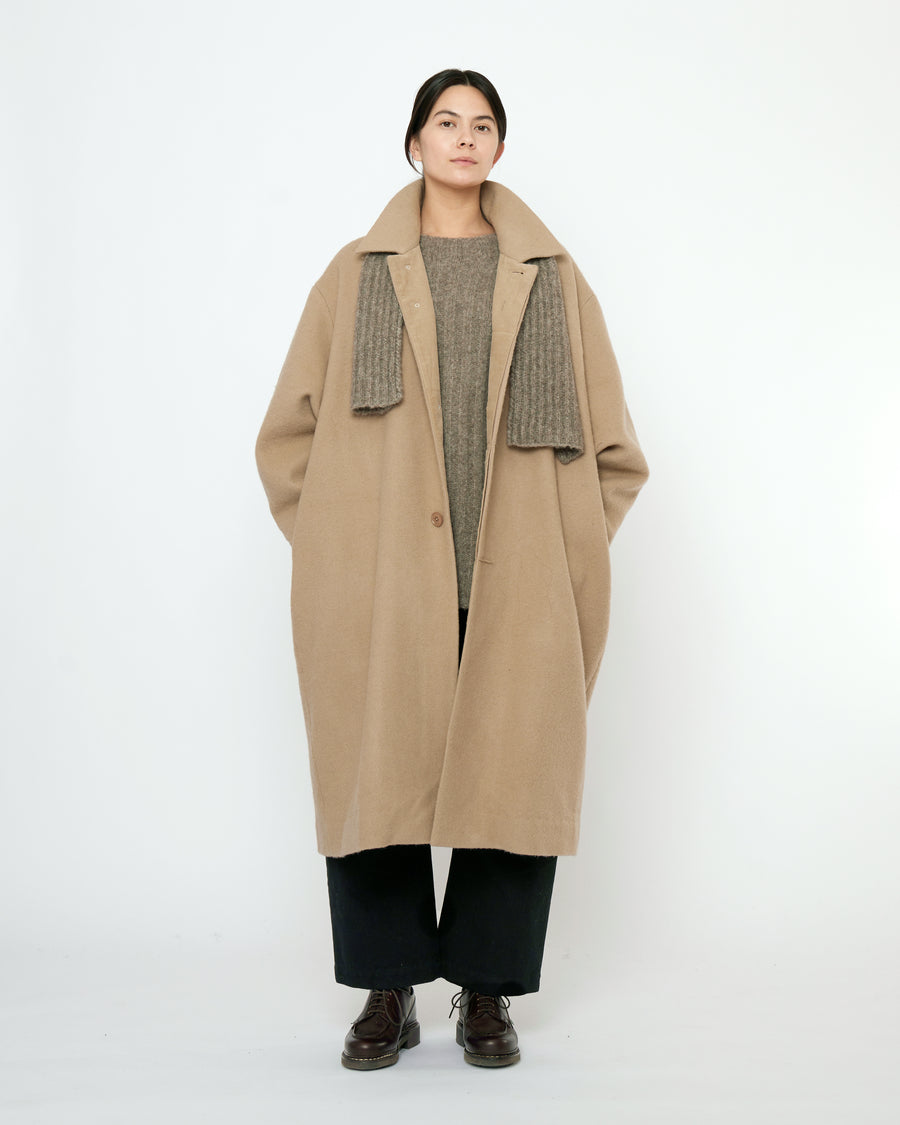 Cuffed Wool Coat - FW25 - Desert Sand