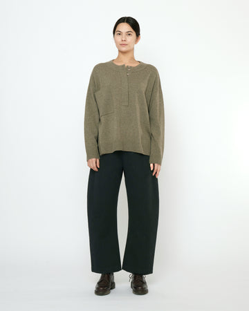 Relaxed Pocket Sweater - FW25 - Sage Gray
