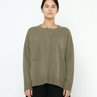 Relaxed Pocket Sweater - FW25 - Sage Gray