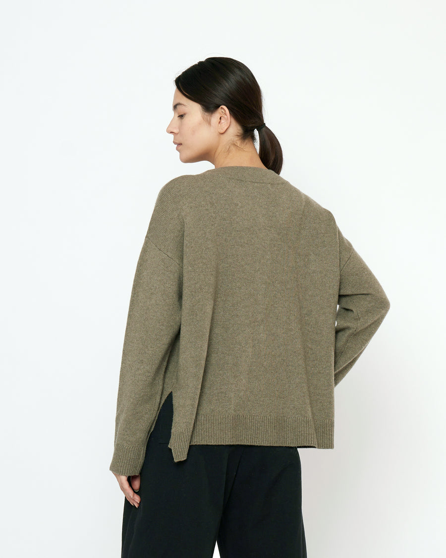 Relaxed Pocket Sweater - FW25 - Sage Gray