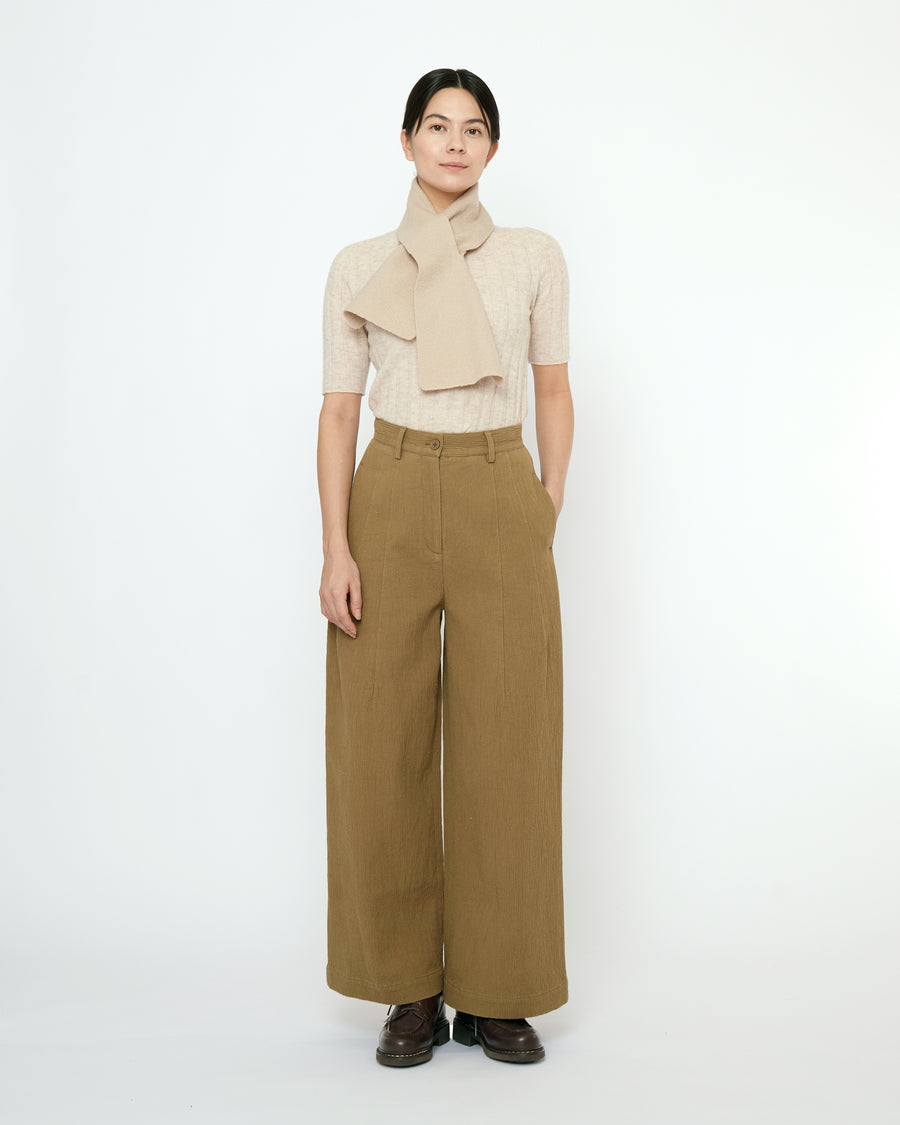 Ribbed Short Sleeves - FW25 - Sand Beige