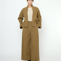 Textured Pockets Blazer - FW25 - Kelp