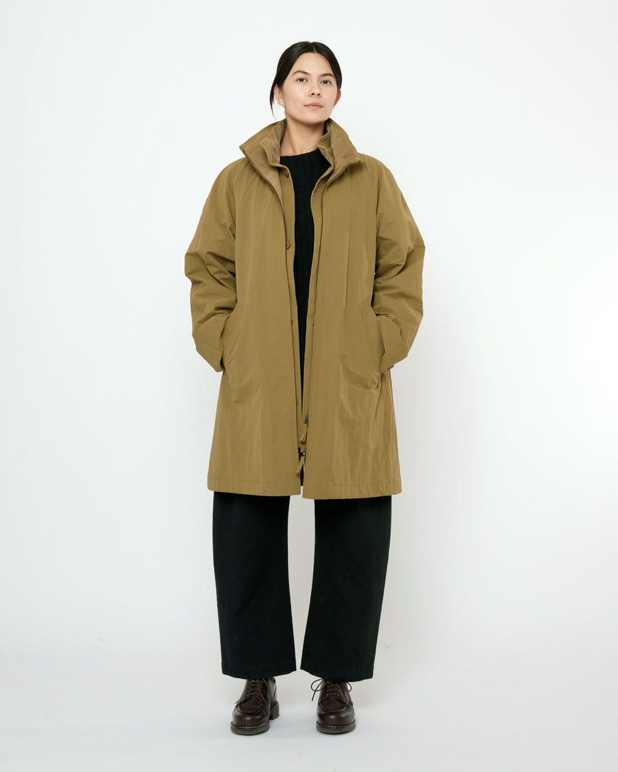Double Collar Overtcoat - FW25 - Kelp