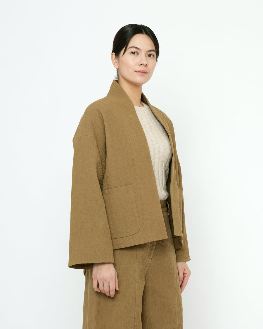 Textured Pockets Blazer - FW25 - Kelp