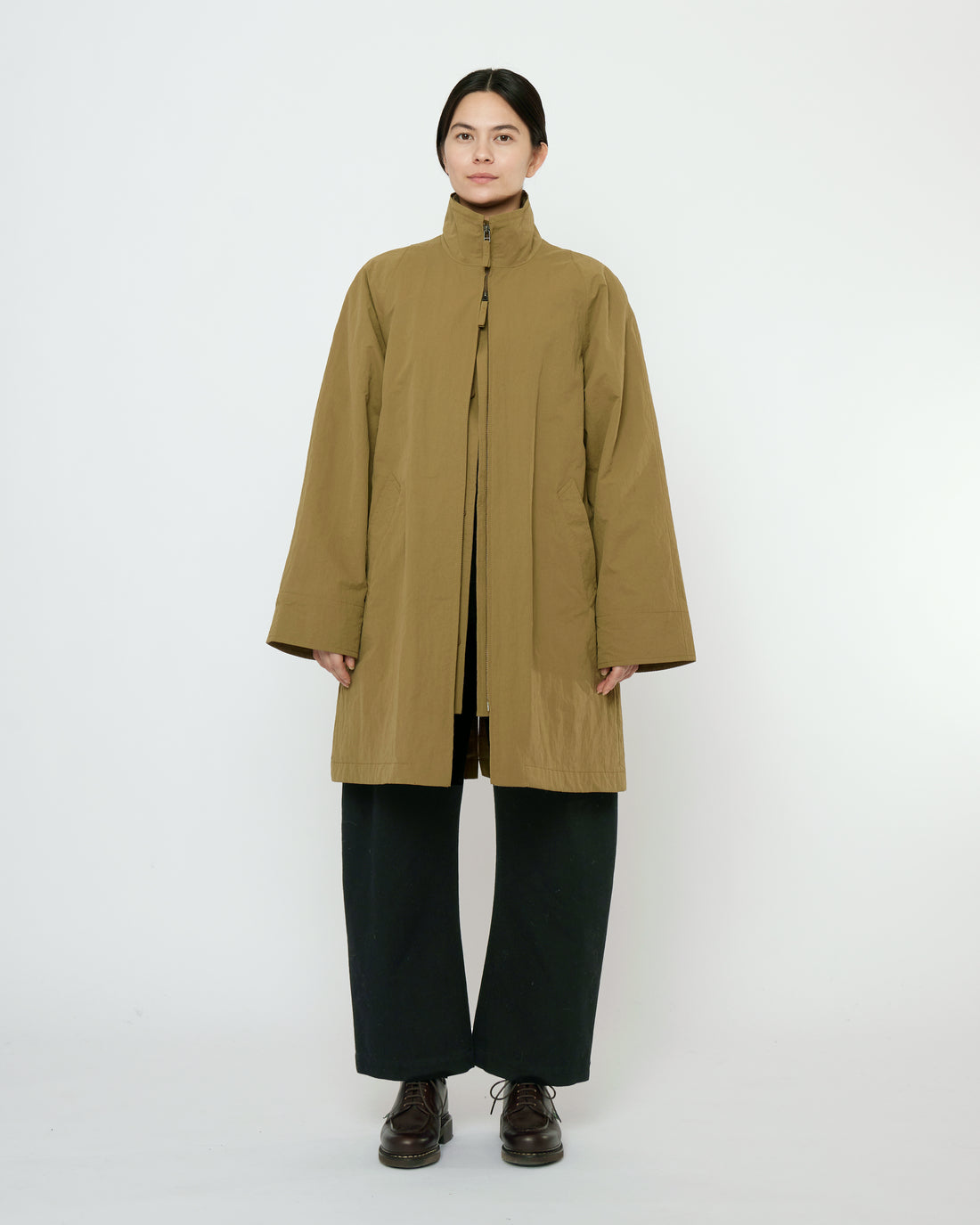 Double Collar Overtcoat - FW25 - Kelp