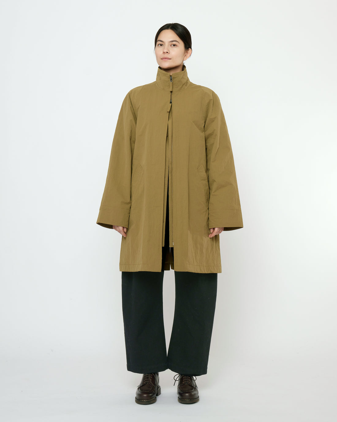 Double Collar Overtcoat - FW25 - Kelp