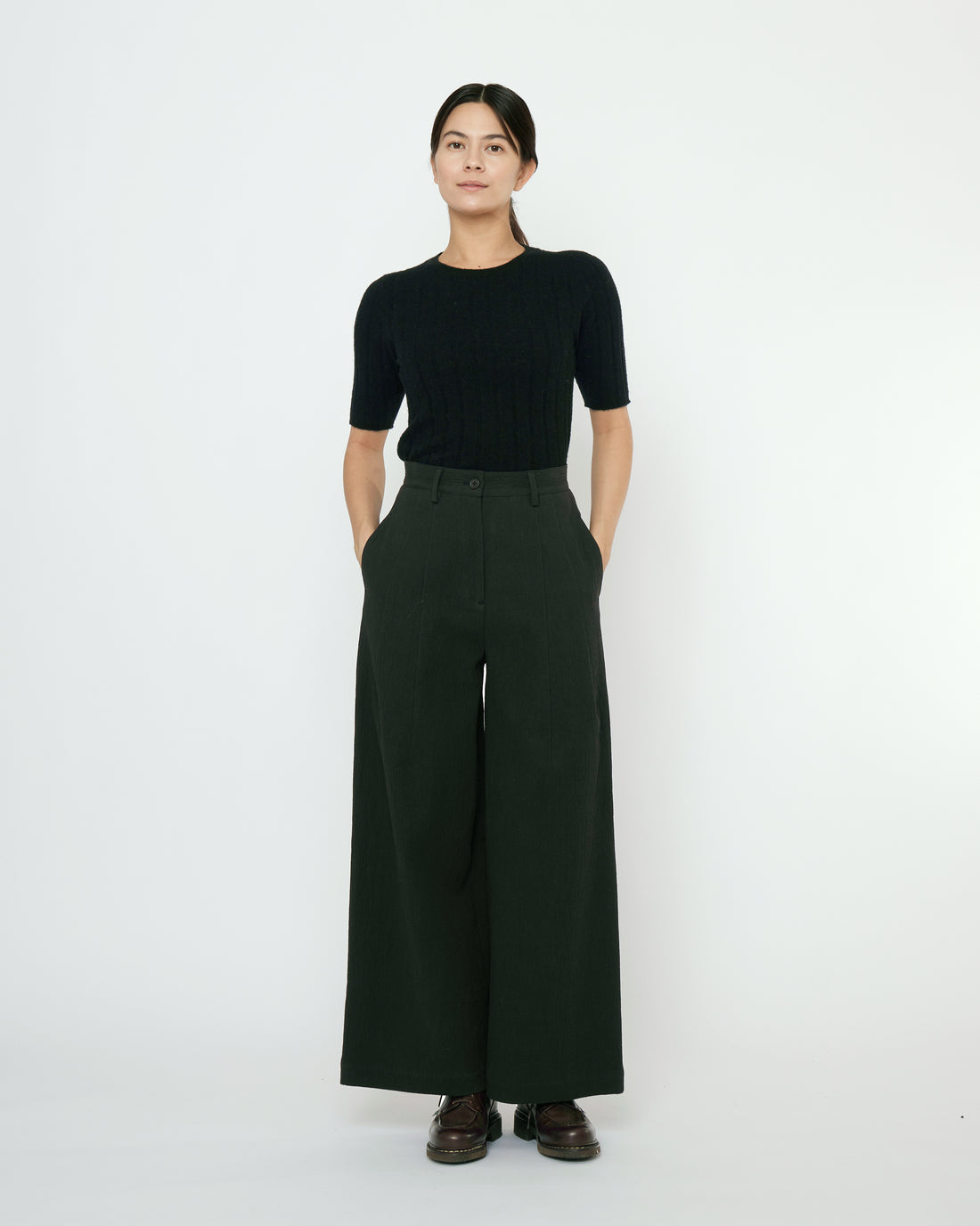 Textured Wide-Legged Skate Trouser - FW25 - Black