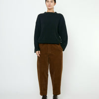 Corduroy Elastic Pull-Up Trouser - FW25 - Sepia Brown