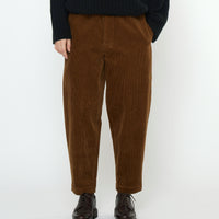 Corduroy Elastic Pull-Up Trouser - FW25 - Sepia Brown