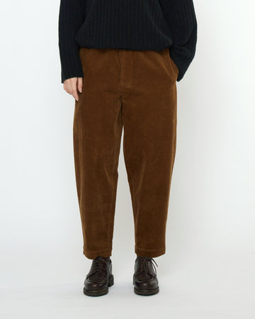 Corduroy Elastic Pull-Up Trouser - FW25 - Sepia Brown
