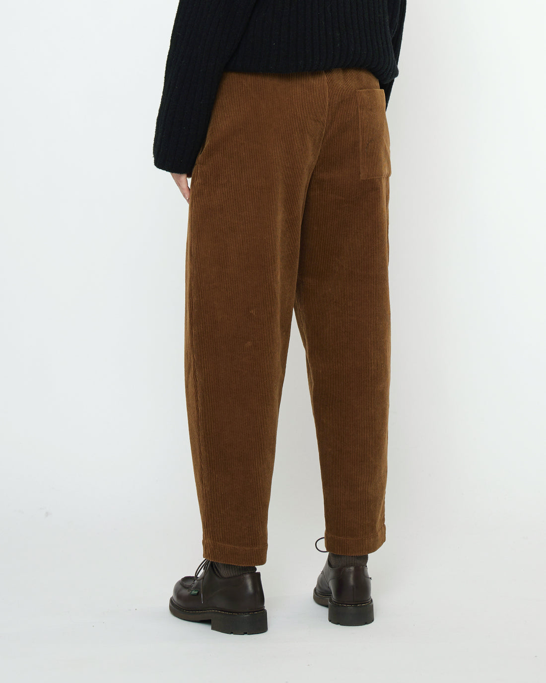 Corduroy Elastic Pull-Up Trouser - FW25 - Sepia Brown