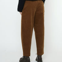 Corduroy Elastic Pull-Up Trouser - FW25 - Sepia Brown