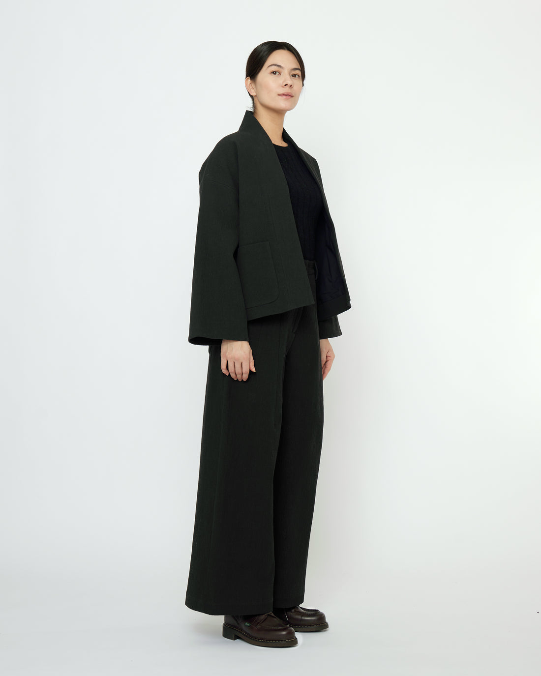 Textured Pockets Blazer - FW25 - Black