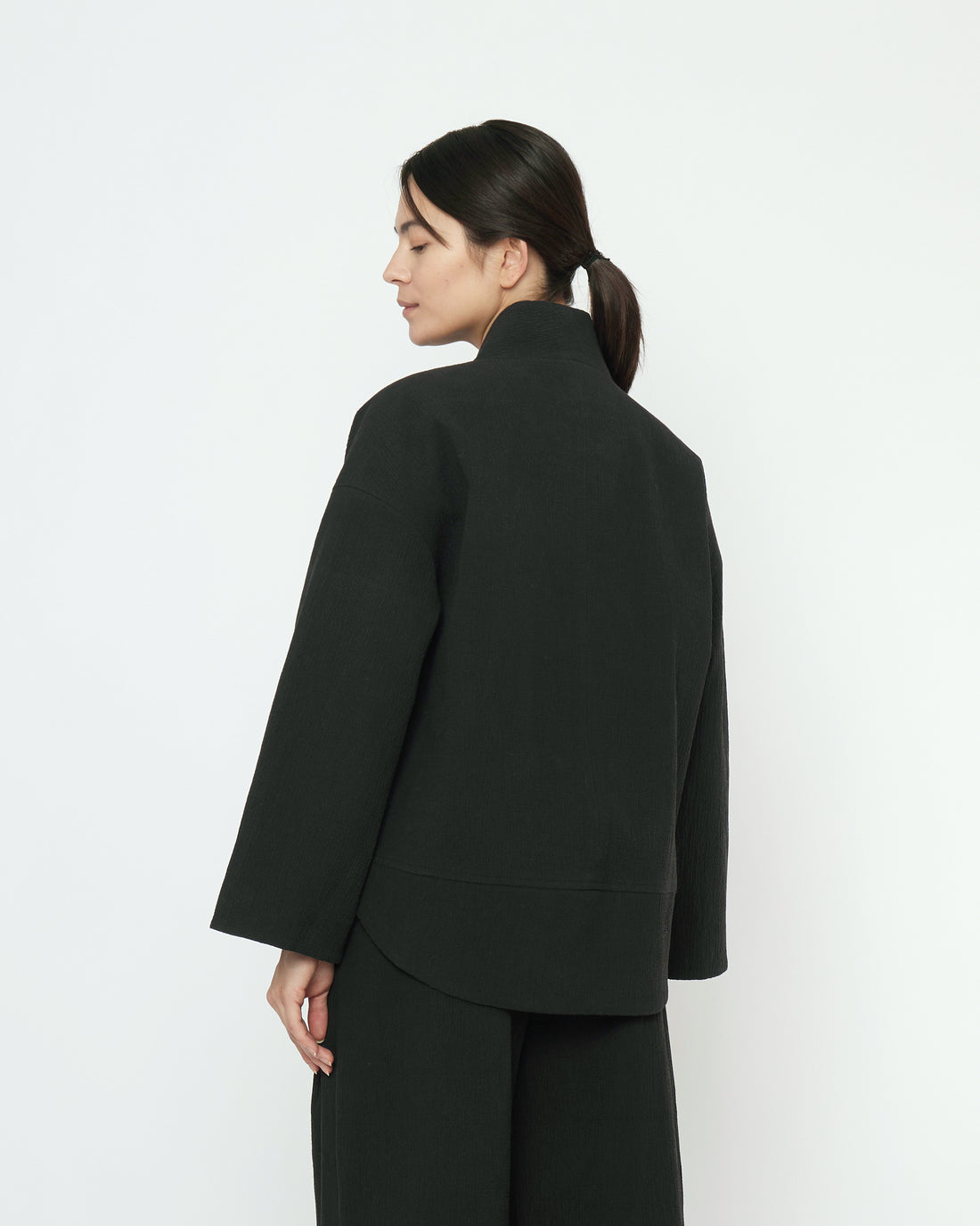 Textured Pockets Blazer - FW25 - Black