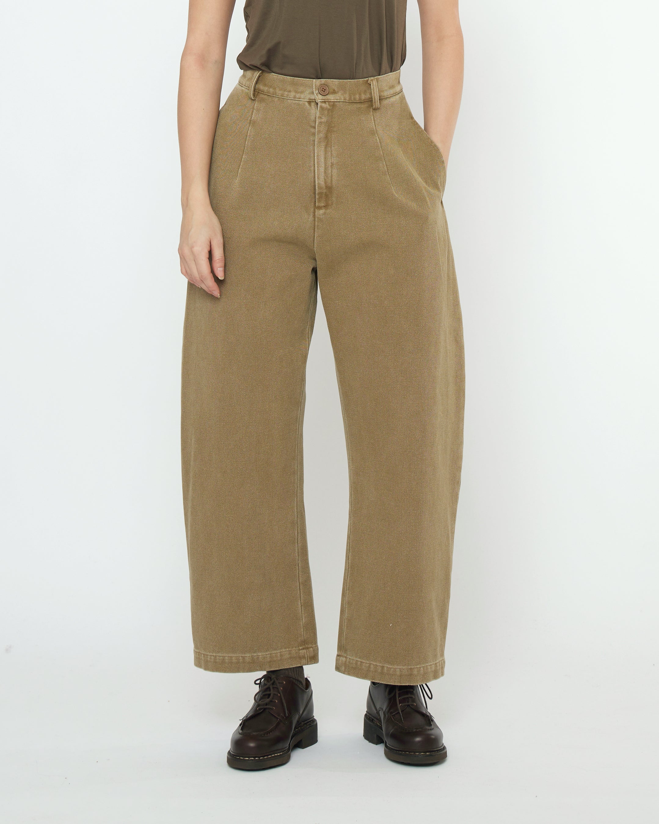 Tailored Curve Legged Trouser - FW25 - Kelp