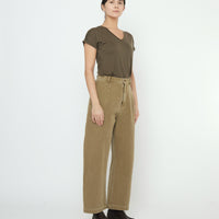 Tailored Curve Legged Trouser - SS25 - Washed Kelp